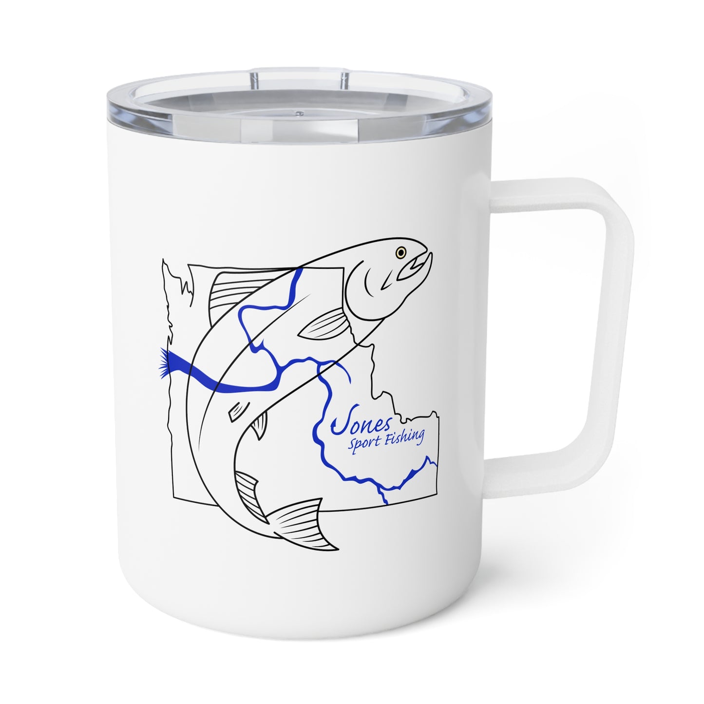 JSF Salmon Insulated Coffee Mug, 10oz