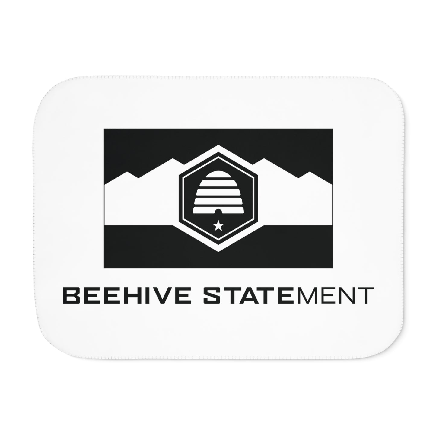 Beehive Statement White Sherpa Blanket