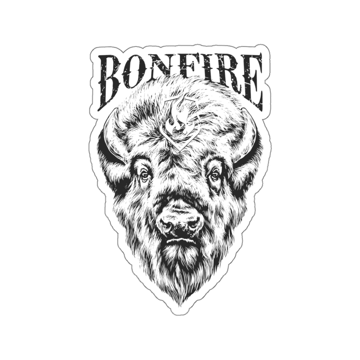 Bonfire Bison Sticker
