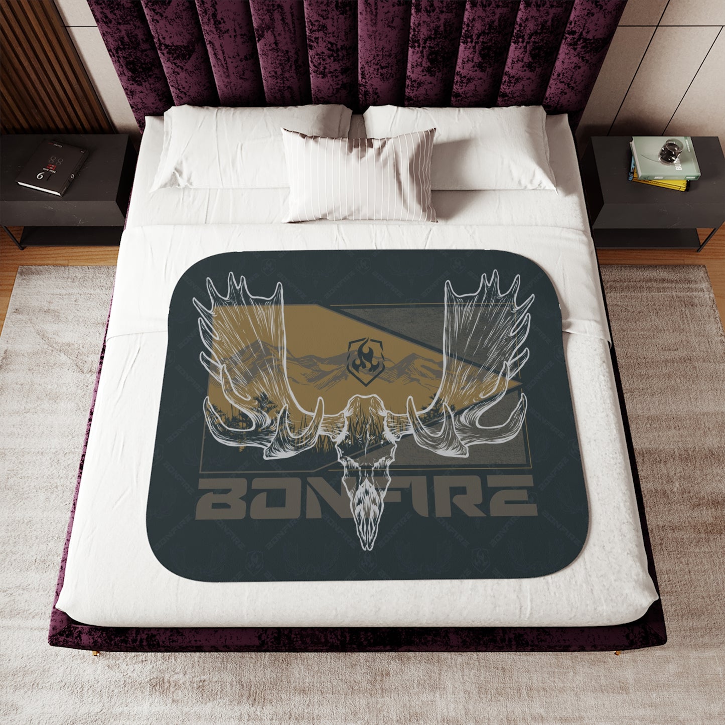 Moose Land Sherpa Blanket