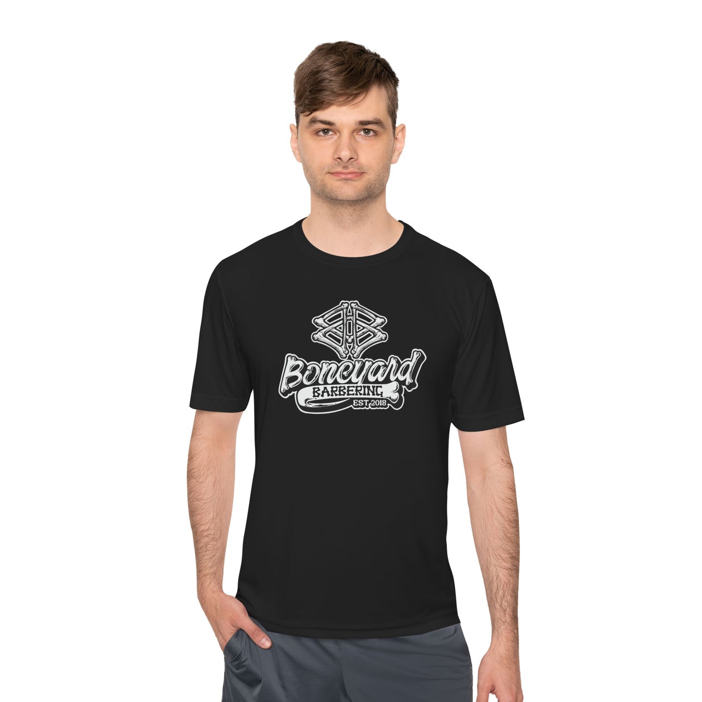 Boneyard Barbering Sport-Tek Logo Tee