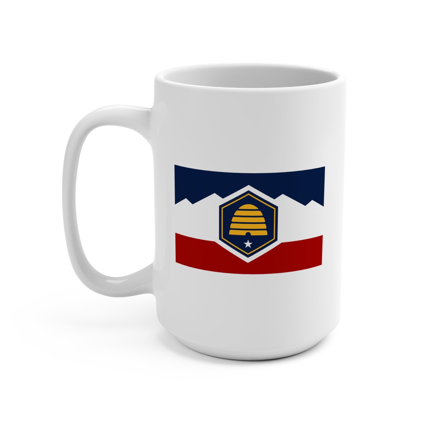 Beehive Statement Flag Mug (White)