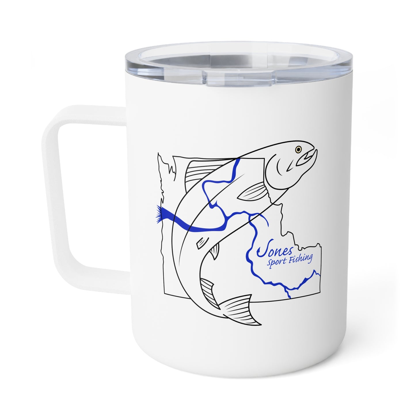 JSF Salmon Insulated Coffee Mug, 10oz