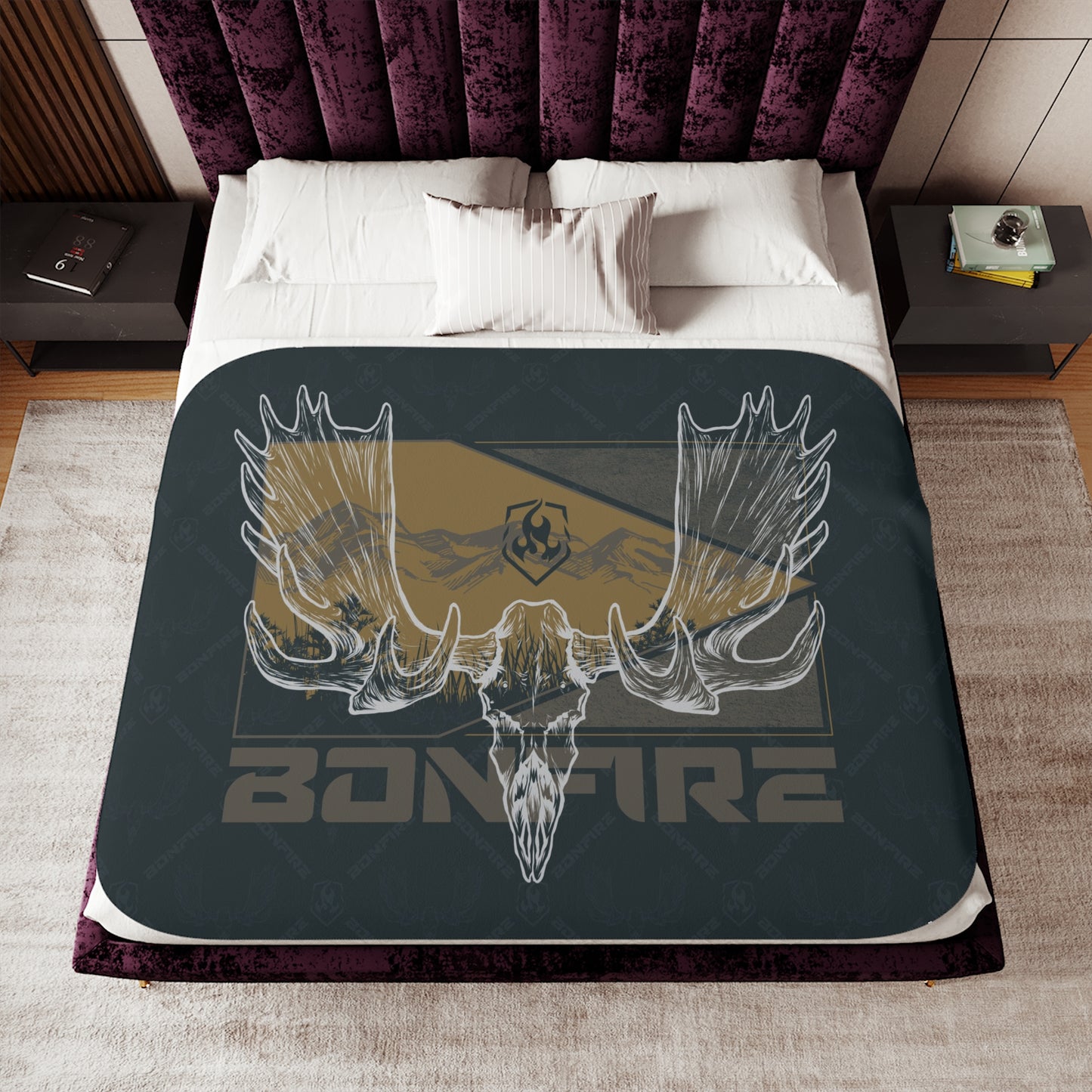 Moose Land Sherpa Blanket