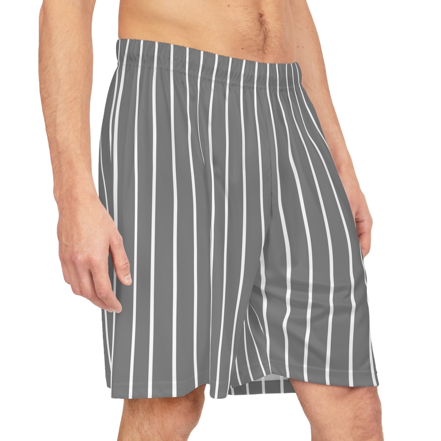 Court Evolution Gray Pinstripe Shorts