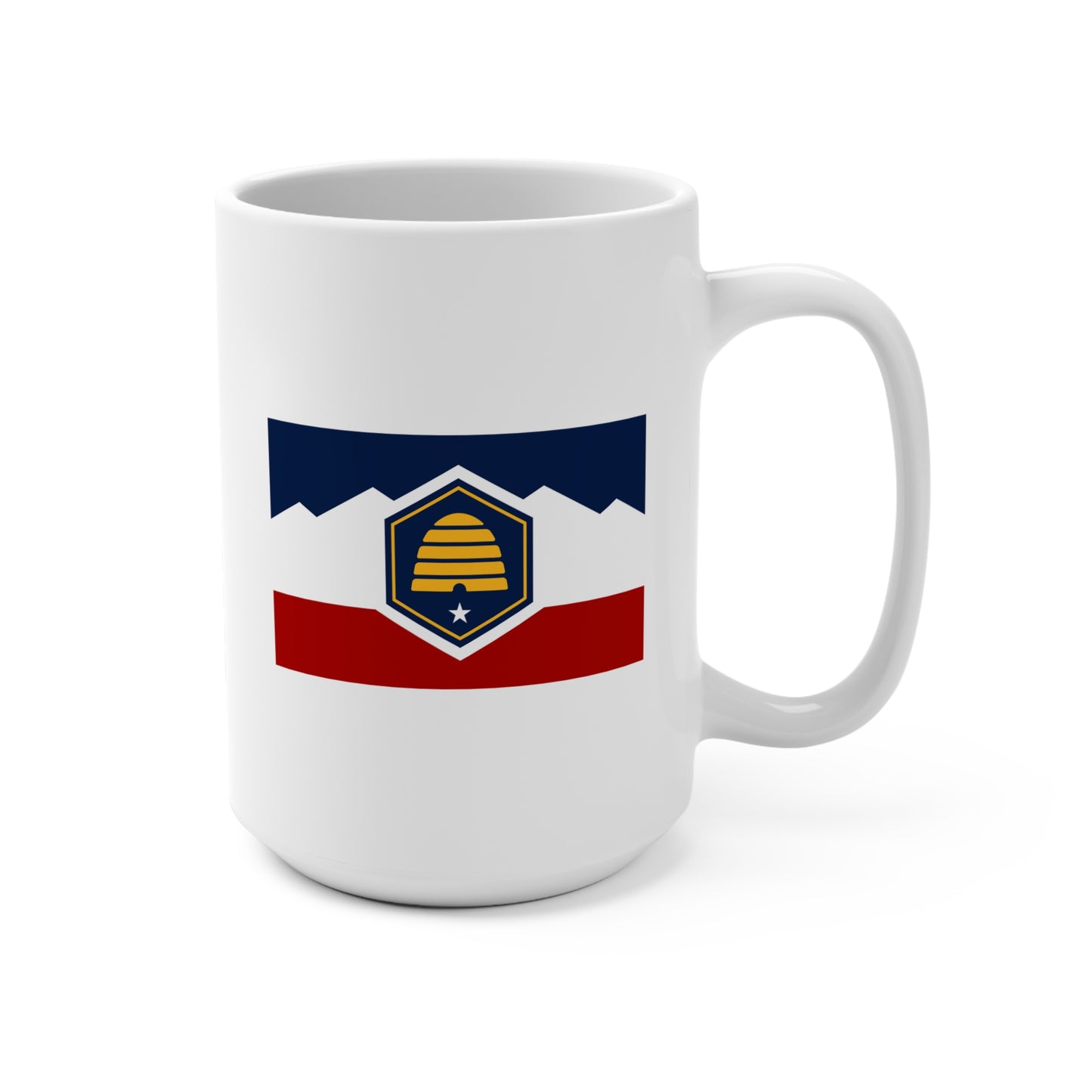 Beehive Statement Flag Mug (White)