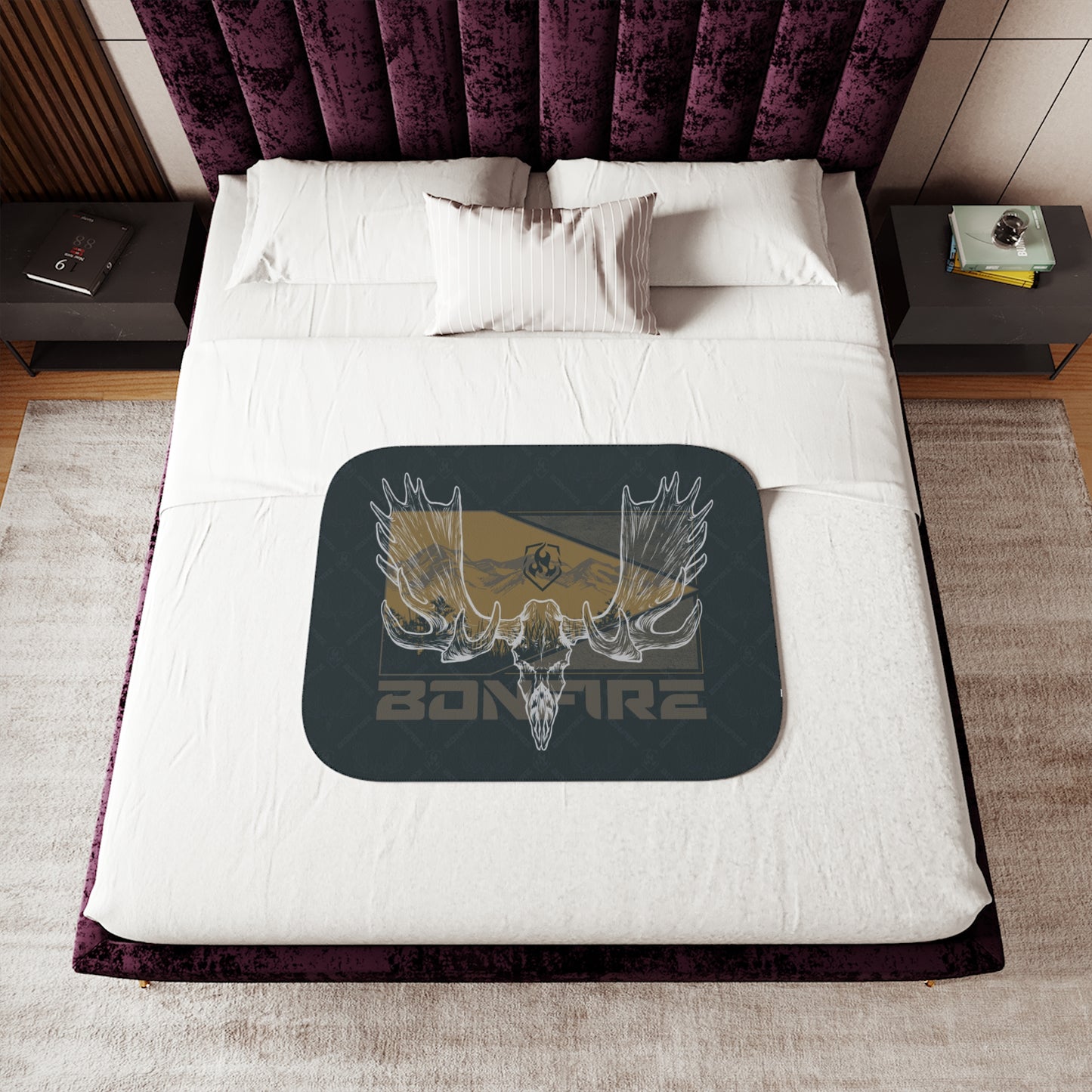 Moose Land Sherpa Blanket