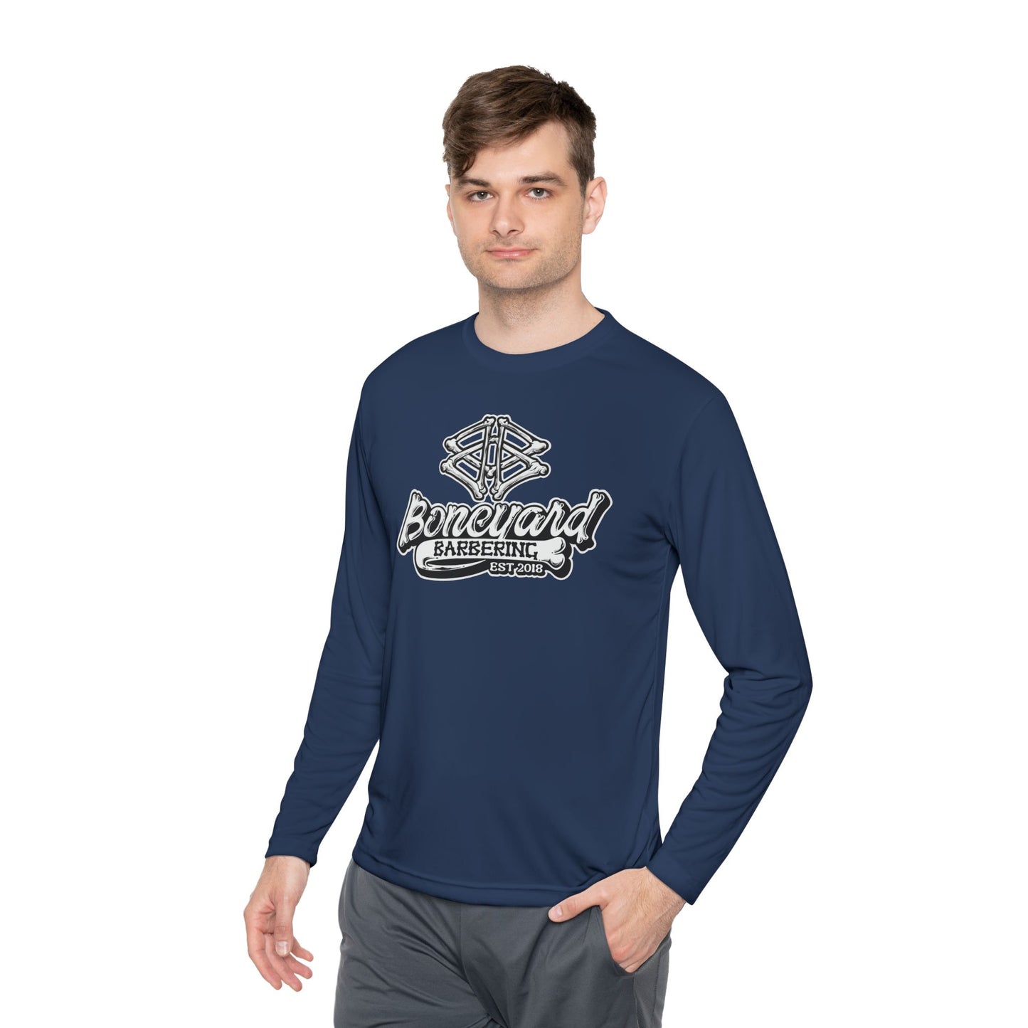 Boneyard Barbering Sport-Tek LS Logo Tee