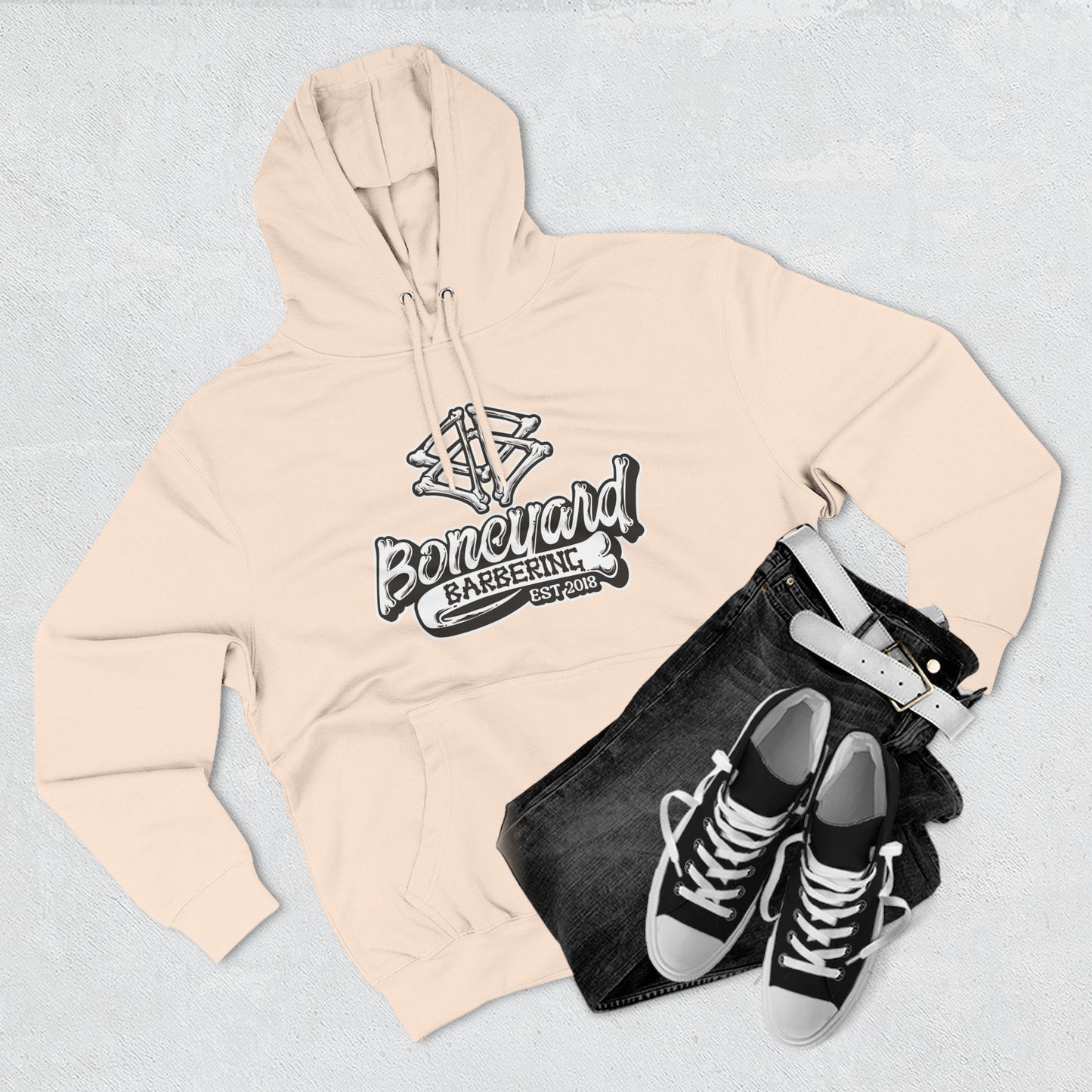 Boneyard Barbering Logo Hoodie