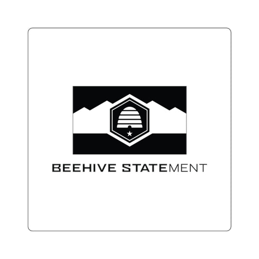 Beehive Statement Black and White Square Sticker