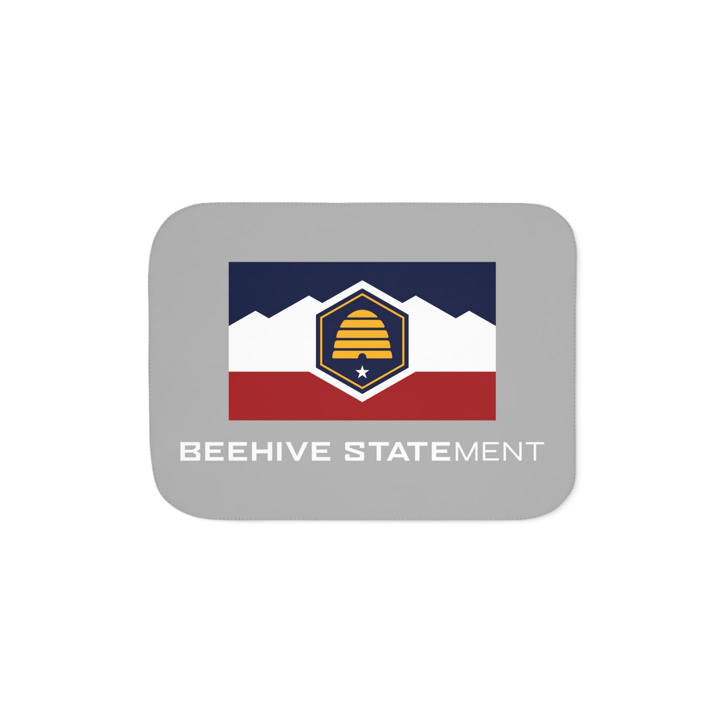 Beehive Statement Grey Sherpa Blanket