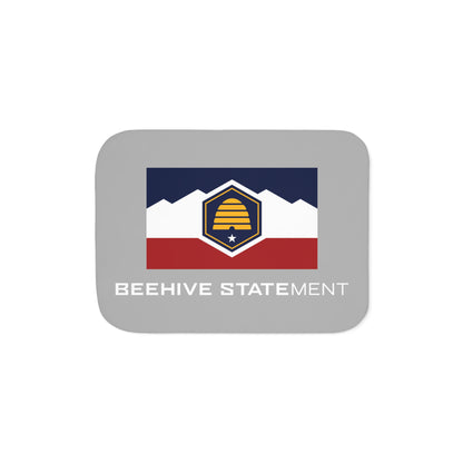 Beehive Statement Grey Sherpa Blanket