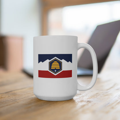 Beehive Statement Flag Mug (White)