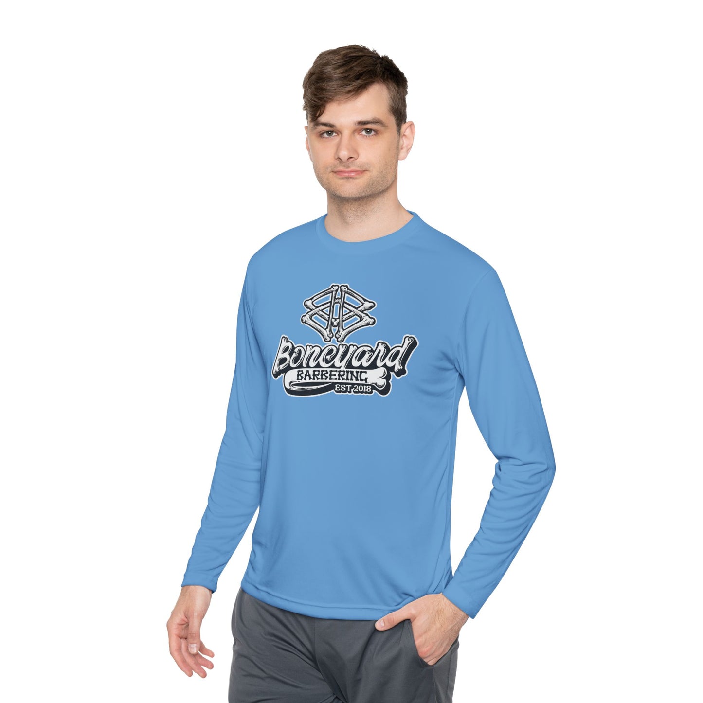 Boneyard Barbering Sport-Tek LS Logo Tee