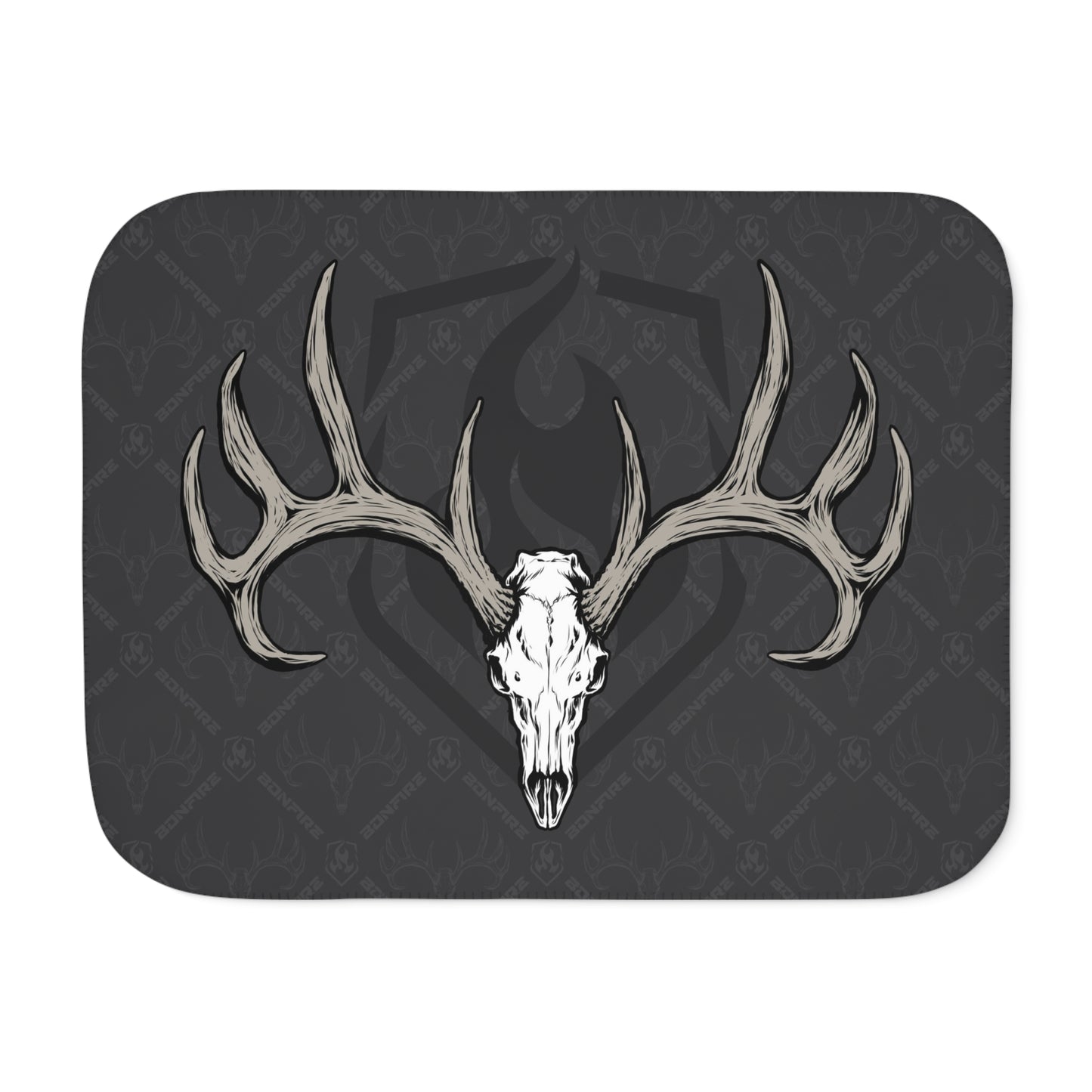 Whitetail Skull Sherpa Blanket