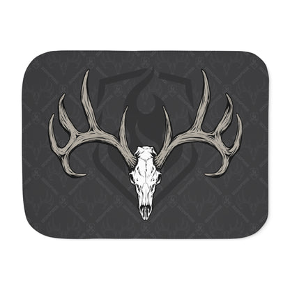 Whitetail Skull Sherpa Blanket