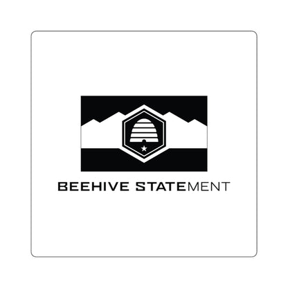 Beehive Statement Black and White Square Sticker