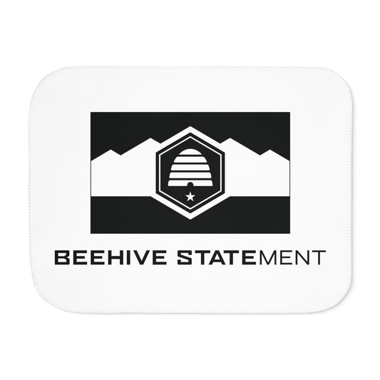 Beehive Statement White Sherpa Blanket
