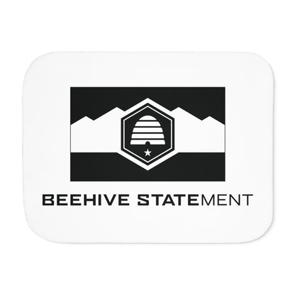 Beehive Statement White Sherpa Blanket