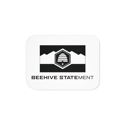 Beehive Statement White Sherpa Blanket