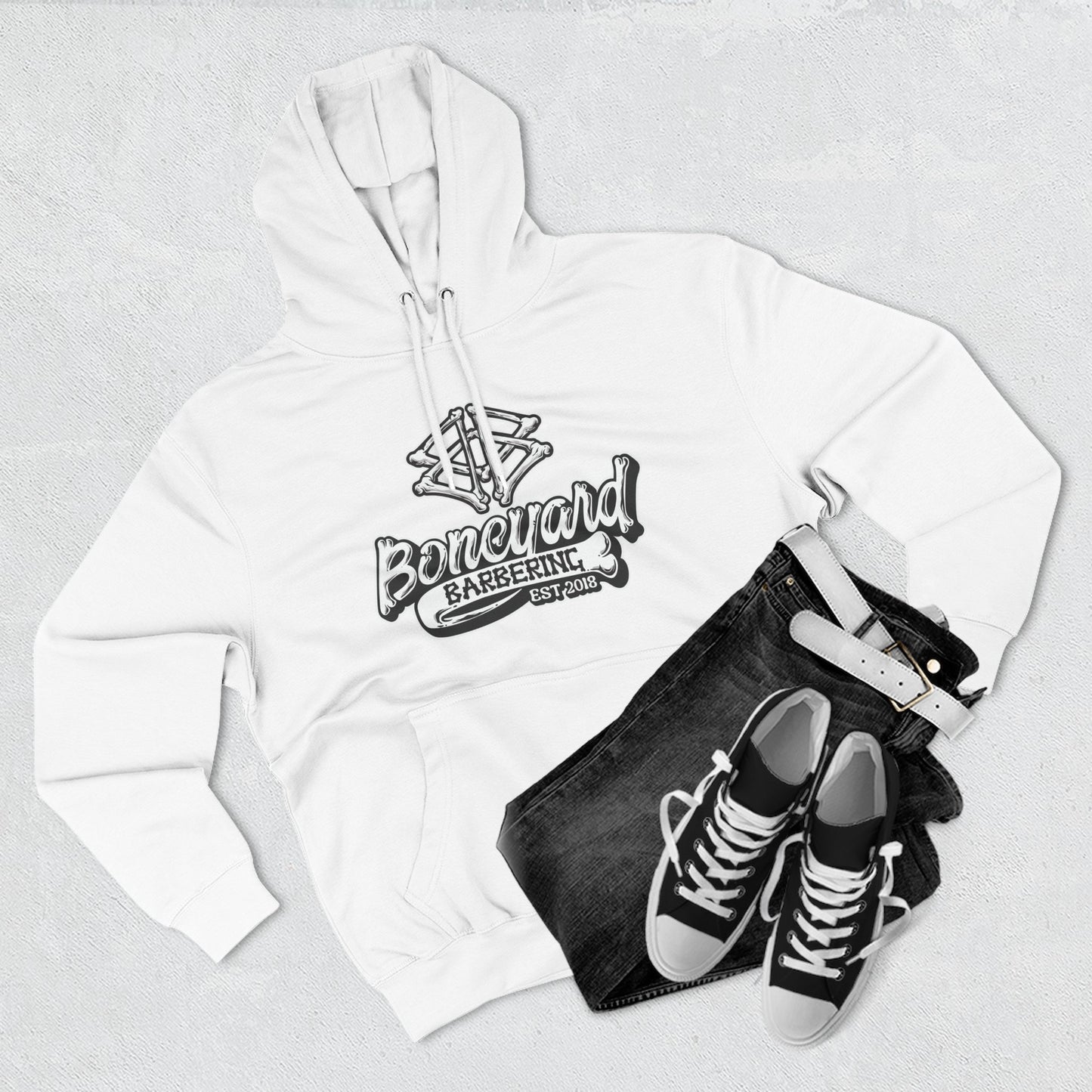 Boneyard Barbering Logo Hoodie