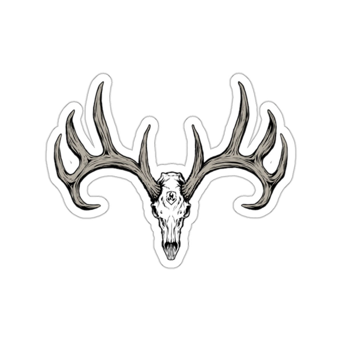 Whitetail Skull Sticker