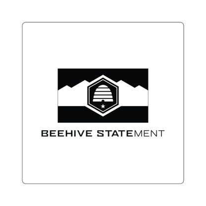 Beehive Statement Black and White Square Sticker
