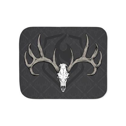 Whitetail Skull Sherpa Blanket