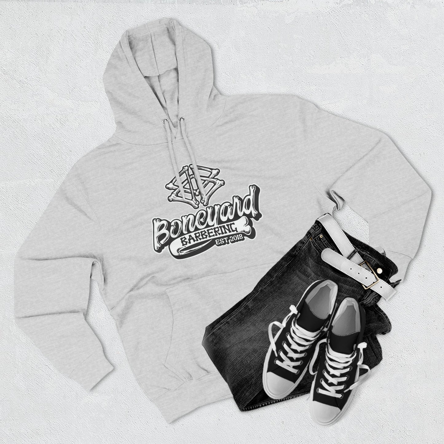 Boneyard Barbering Logo Hoodie