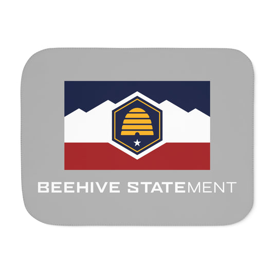 Beehive Statement Grey Sherpa Blanket