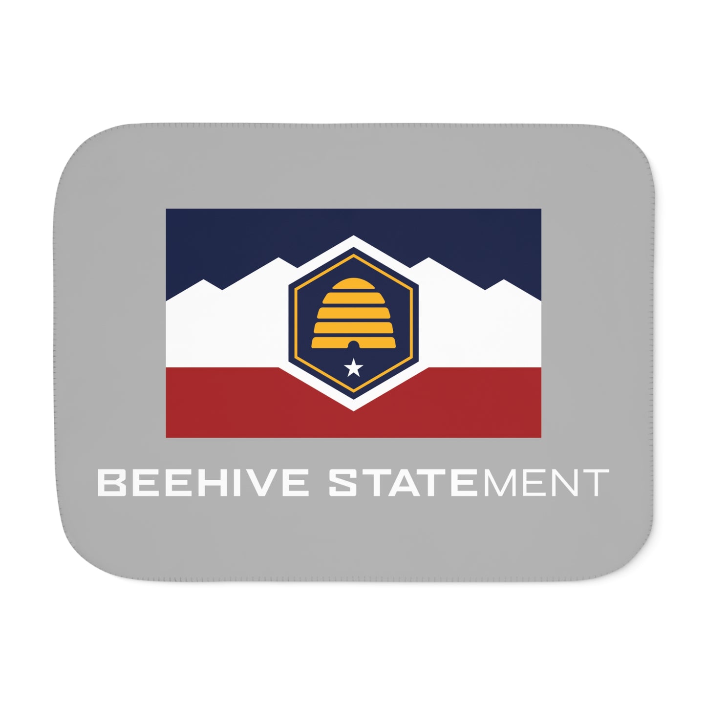 Beehive Statement Grey Sherpa Blanket