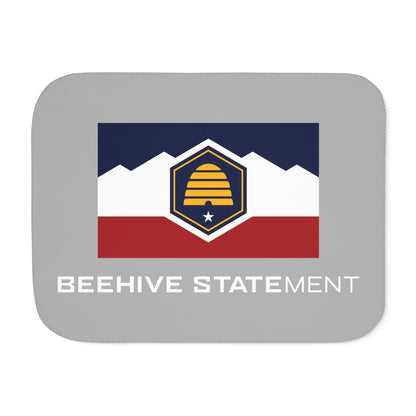 Beehive Statement Grey Sherpa Blanket