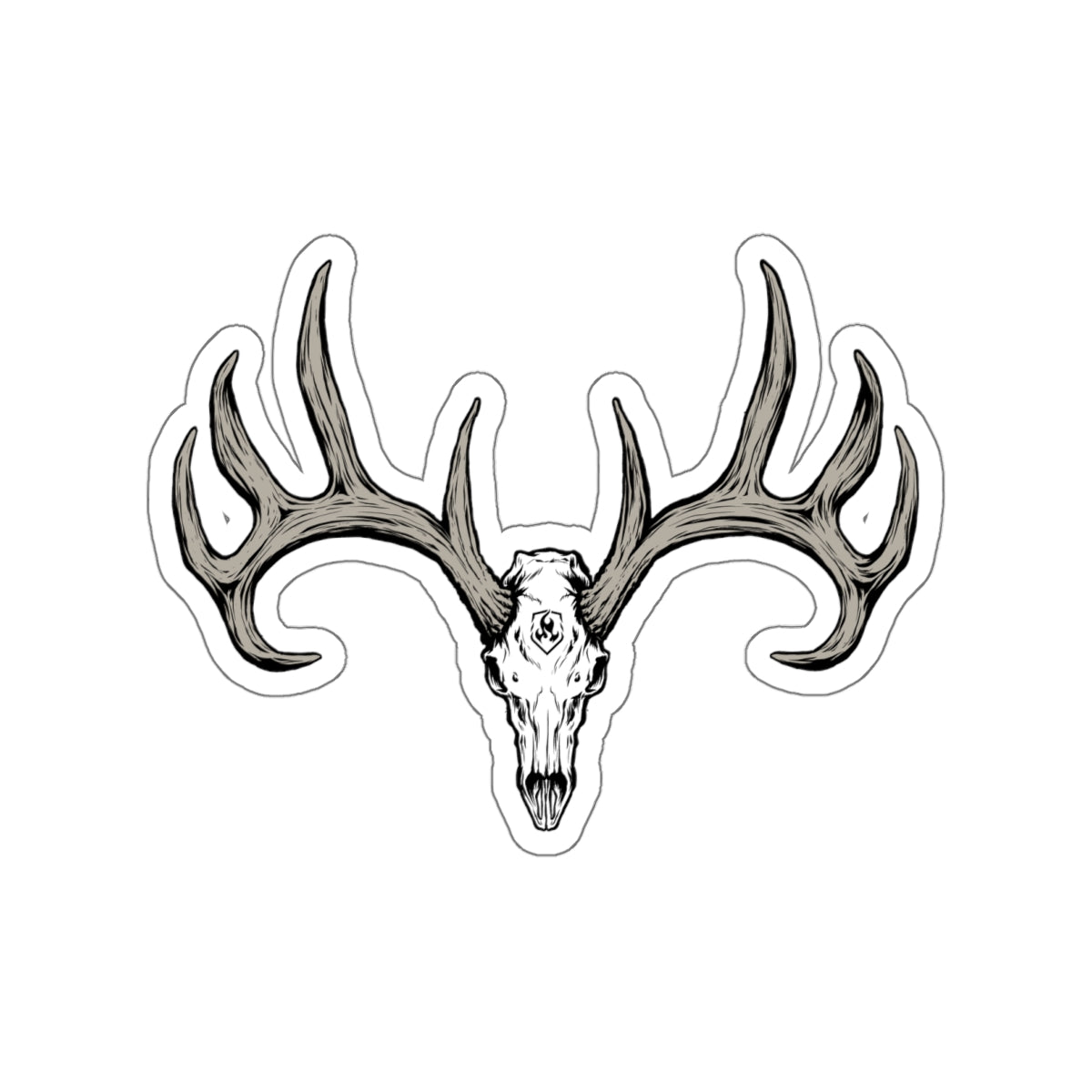 Whitetail Skull Sticker