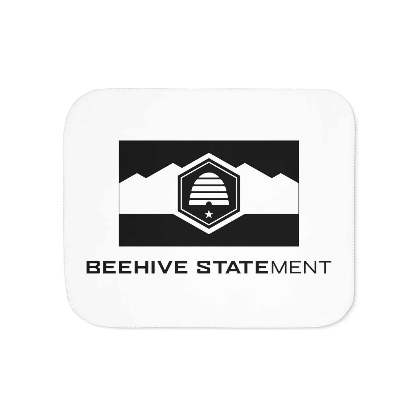 Beehive Statement White Sherpa Blanket