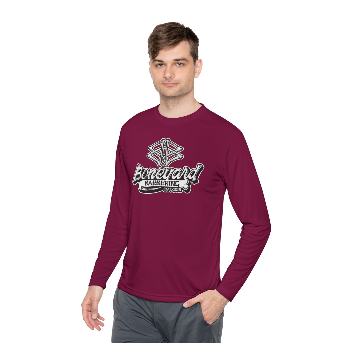 Boneyard Barbering Sport-Tek LS Logo Tee
