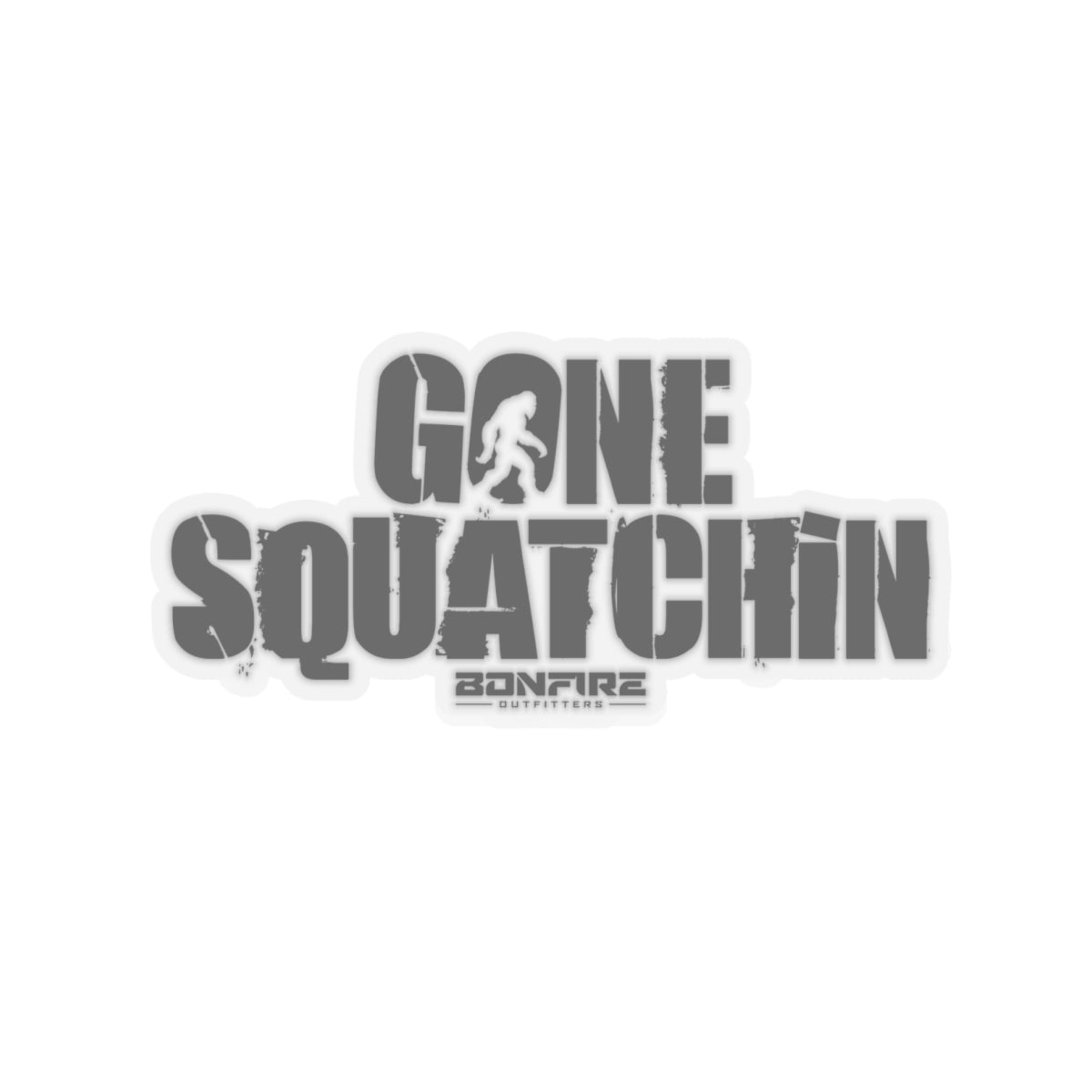 Gone Squatchin (Black) Sticker