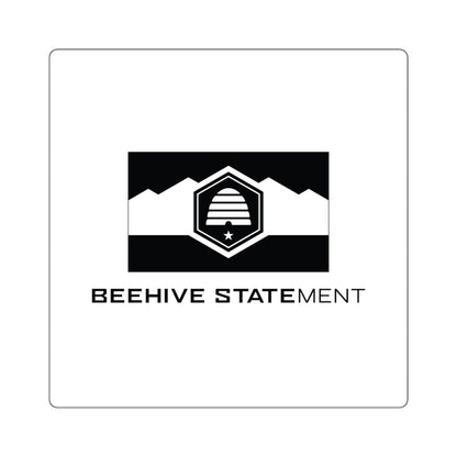 Beehive Statement Black and White Square Sticker