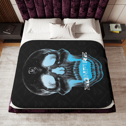 Bonfire Skull Sherpa Blanket