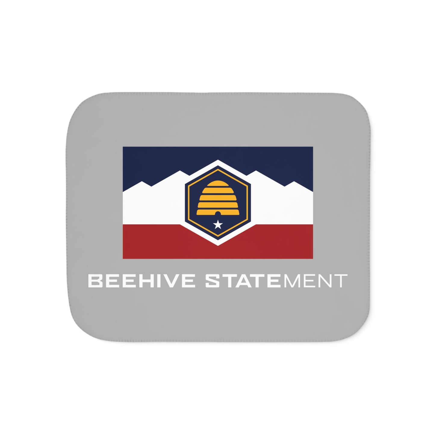 Beehive Statement Grey Sherpa Blanket