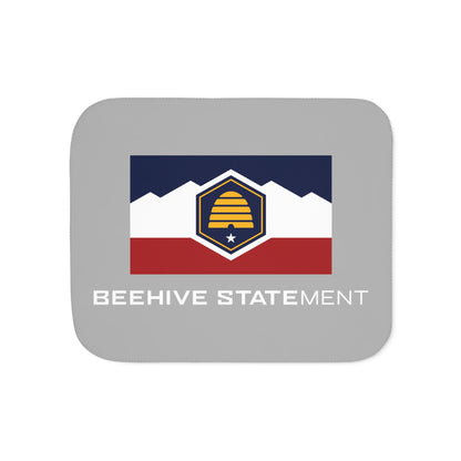 Beehive Statement Grey Sherpa Blanket