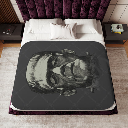 Bonfire Frankenstein Sherpa Blanket