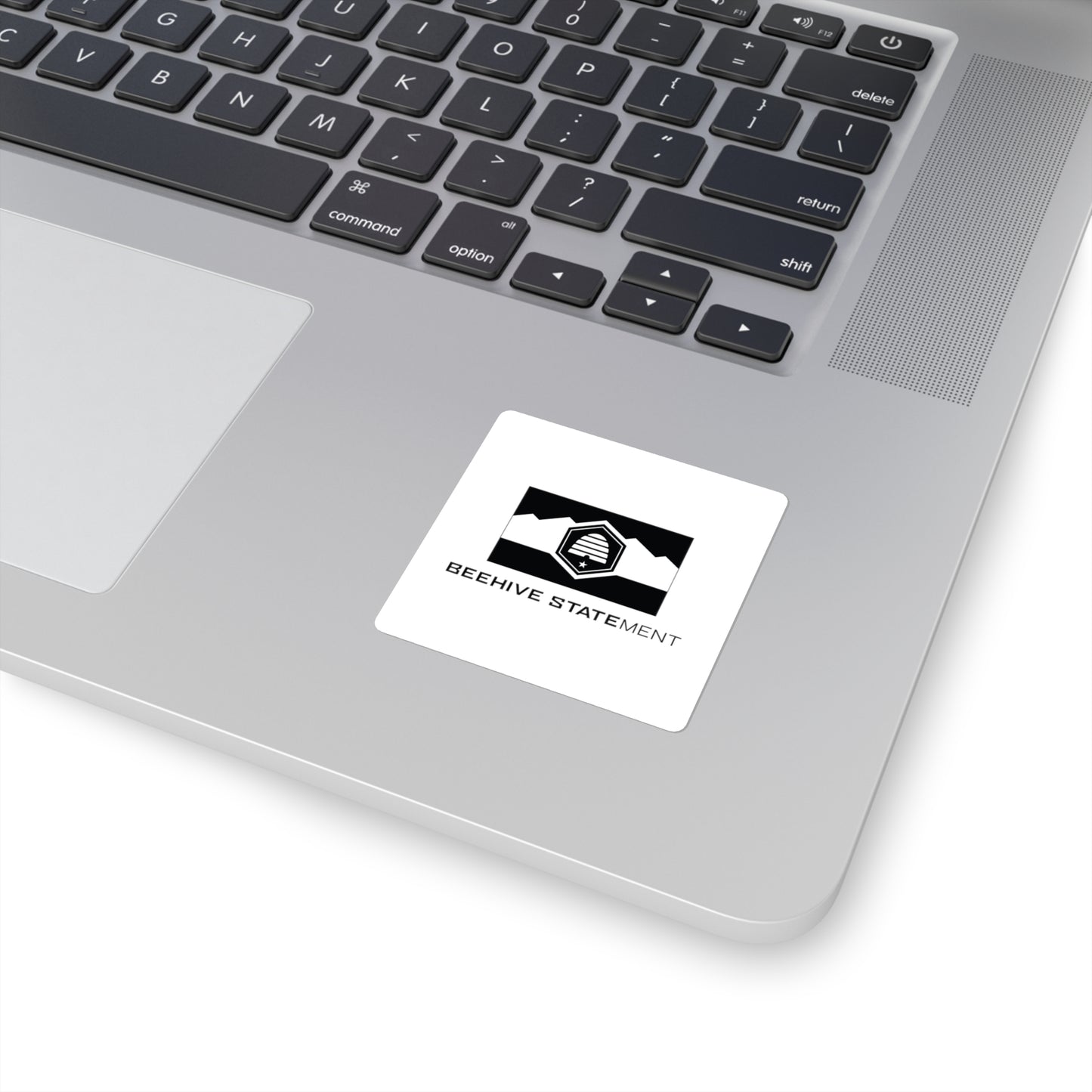 Beehive Statement Black and White Square Sticker