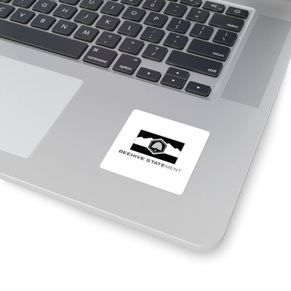 Beehive Statement Black and White Square Sticker